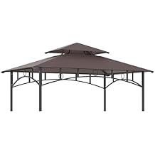 GOJOOASIS Grill Shelter Replacement Canopy Roof FIT for Gazebo 8x5'