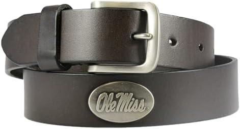 NCAA Mississippi Old Miss Rebels Zep-Pro Leather Concho Belt