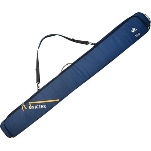 Unigear Ski Bag for Air Travel, 360 Fully Padded Protection, Water-Resistant and Durable up to 192cm for Snow Air Travel Transport