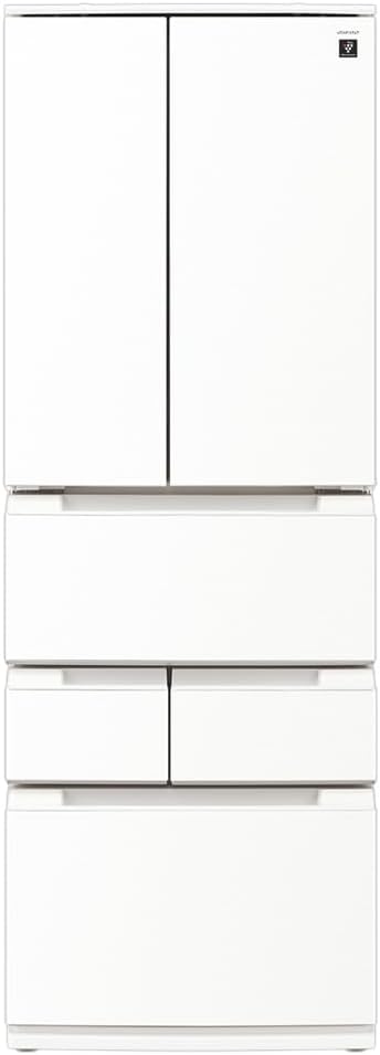 Sharp Refrigerator 25.6 inches wide 120.7 gal 457L Slim Depth SJ-MF46P-W Rustic White Mega Freezer Pillar-less French Doors
