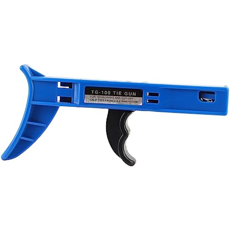 Cable Tie Gun Flush Cut Zip Tie Tool with Plastic Handle for Nylon Cable Ties 2.4-5.0mm TG-100 Model