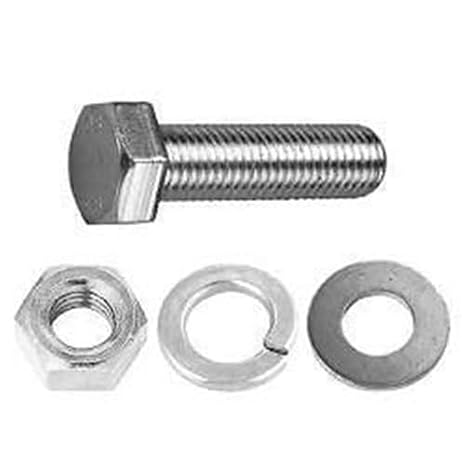 AKB M10x16mm Altıköşe (Altıgen,Anahtar) Başlı Vida, Somun, Rondela ve Yaylı Pul 6 Takım (rf147)