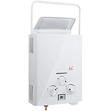 TENGCHANG Portable 6L Propane Hot Water Heater Tankless 1.6 GPM 31000 BTU Gas LPG Outdoor RV Camper