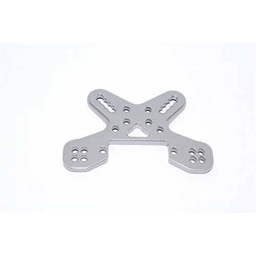 GPM for Team Losi Mini 8ight-T Truggy Upgrade Parts Aluminum Front Shock Tower - 1 Pc Gray Silver