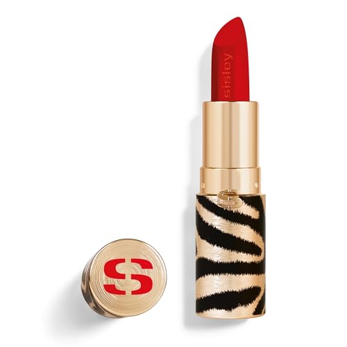 Sisley Paris Phyto-Rouge Velvet, 41 Rouge Flame - Bold Matte Lipstick - 8-Hour Wear, Buildable Coverage, Creamy Texture - Plumps, Smooths, Hydrates & Protects Lips