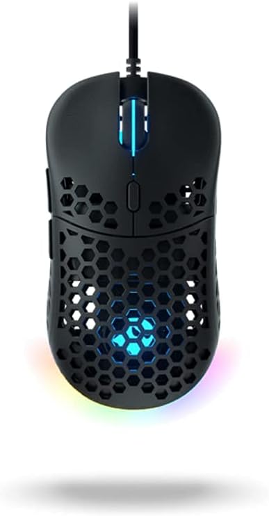 Clutch Chairz Ghost M1 - Belle Delphine Edition - Lightweight Sleeve Cord - Full RGB Gaming PC Mouse - Ultralight Ultra Weave Cable for Laptop PC Xbox PS4 Switch Gamer(50G) - PixArt 3360 Sensor