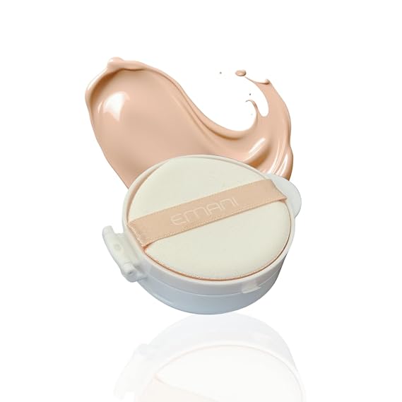 EMANI Glow Biome Refillable Pod, NAD+ Serum Foundation with Vitamin C, Peptides, Ceramides & Avocado Oil, Lightweight Buildable Coverage, Fragrance-Free, Vegan, 0.63 Fl Oz (Light)