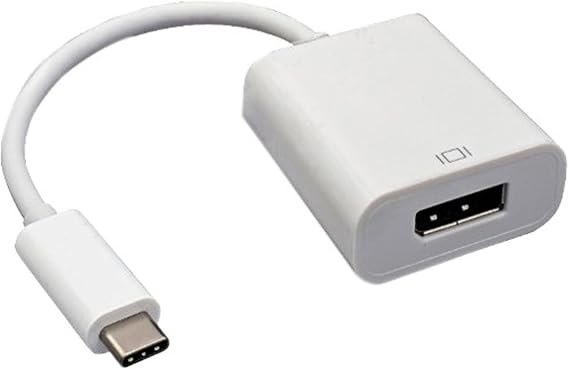 USB 3.1 Type-C Male to DisplayPort Female Adapter, White