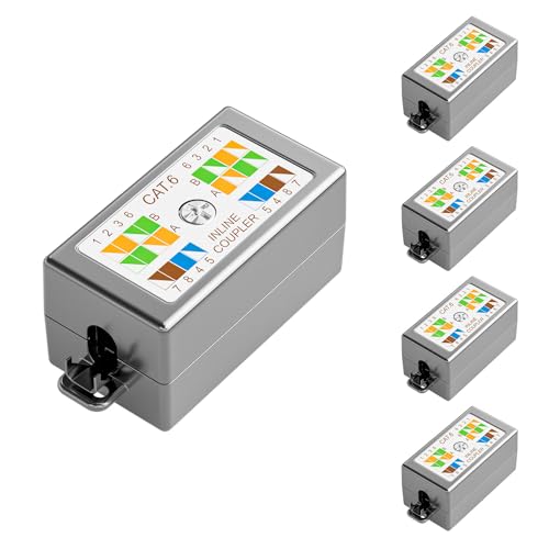 iwillink 5-Pack 10Gbps Shielded Ethernet Junction Box,Cat6 Junction Box, Punch Down Type
