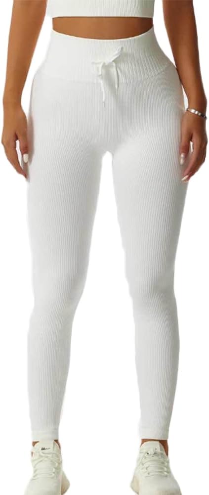 HSQSMWJ Women's High Waisted Butt Anti Cellulite Push Up Yoga Pants Slimming Tights Scrunch Booty Leggings