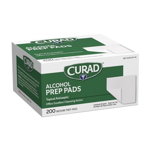 Curad Alcohol Prep Pads, 70% Alcohol, 200 Count