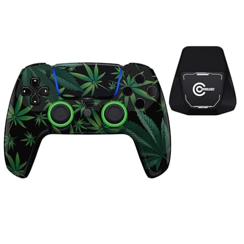 Custom Controllerzz Weeds Controller & Case Bundle Includes Custom Wireless Controller for PS5, PC & Controller Stand