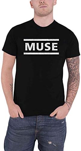 Muse T Shirt White Band Logo Official Mens Black Size M