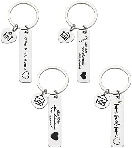 Sogorge New Home Keychain Our First Home Keychain New Home Housewarming Gift Keyring For Women Men