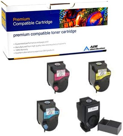 AIM Compatible Replacement for Pitney Bowes CS-180/230 Toner Cartridge Combo Pack (BK/C/M/Y) (4053BCMY)