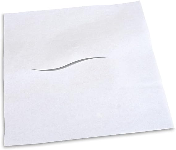 BodyMed Headrest Paper Tissue Sheets Tissue Paper Squares for Chiropractic Exam Table or Massage Table White 12-Inch x 12-Inch with Nose Slit (1,000 per box)