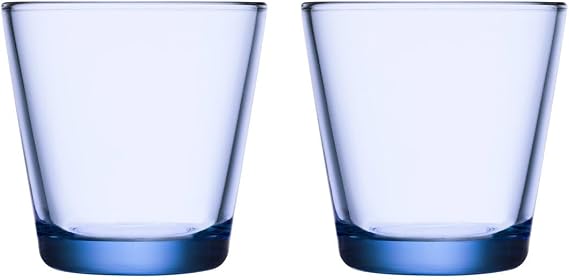 iittala 1024679 Cartio Glass Tumbler, Pair Set of 2, Aqua