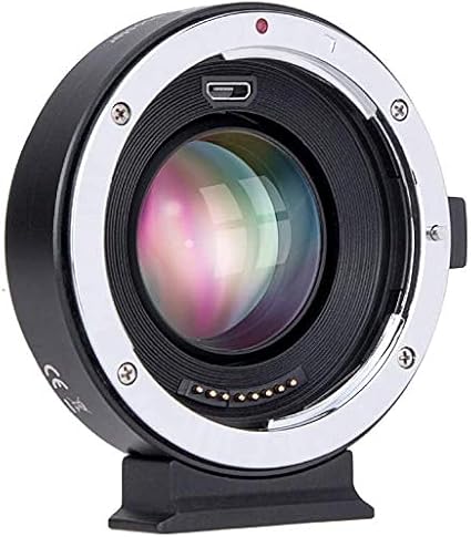Commlite CM-EF-EOSM Booster Compatible with EF to EOS M Camera 0.71x Speed AF Focal Reducer Lens Adapter Compatible with EOS M6 M10 M50 M100