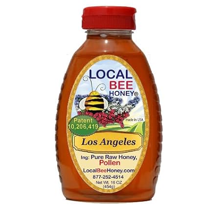 Los Angeles Local Honey (Pure Natural Raw) 16oz | Local Bee Honey