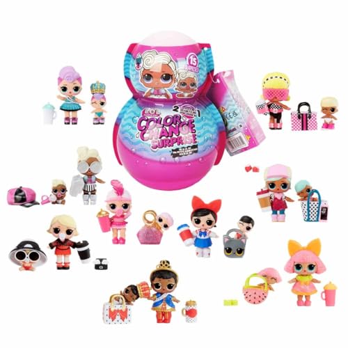 L.O.L. Surprise! Me & My Lil Sis Color Change SurpriseTM with 15 Surprises - Great Gift for Kids Ages 4, Multicolor