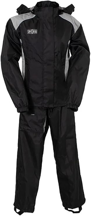 First Mfg Co Women's Motorcycle Ripstop Rain Suit, Water Resistant, Breathable, Heavyweight, Soft and Comfortable Rain Gear