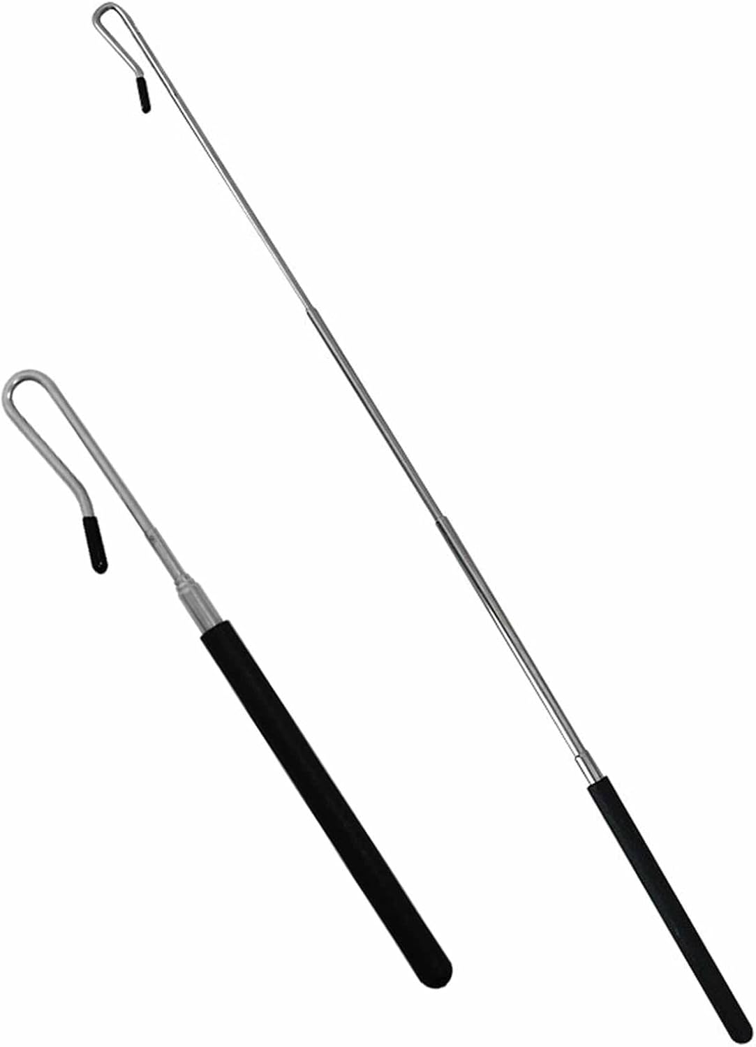 1 Pack Adjustable Arm Control Rod, 21.42 Inch Telescopic Puppet Handle Stick, Black Plastic Puppet Rod for Hand, Ventriloquist Accessories for Small and Large Puppets