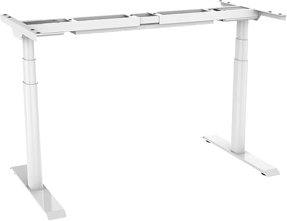 FLEXISPOT Standing Desk, Electric Height Adjustable Desk E8, Ergonomic, Gaming Desk, Computer Desk Legs White, No Tabletop