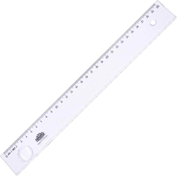 Hatas Mercekli Şeffaf Cetvel 30cm