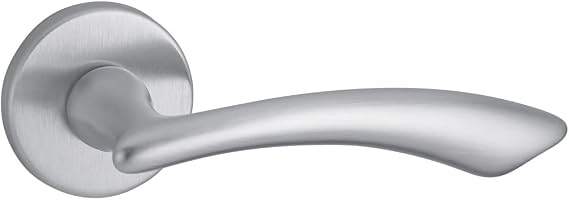Thirard 00066763 - Handle on Maxima Rosette Satin Chrome - Elegant Design - Finish: Satin Chrome - Accessories/Equipment - Door Equipment