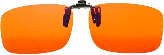 Blue Light Blocking Clip On Glasses, Computer and Gaming Eyewear for Better Night Sleep, Anti Eye Strain, Suitable for Screens, Games, TVs, Mobile