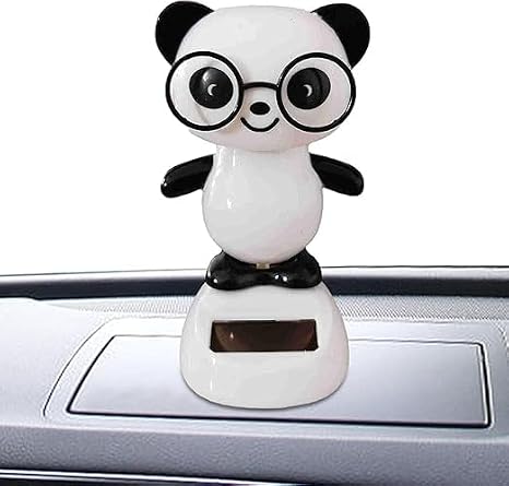 Black and White Solar Dancing Panda Bear Dancing, Car Dashboard Ornament, Animal Figurine for Car Interior Home Desk Decorations Solar Power Kits,Accessories Decoration