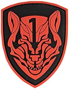 Red Wolf Shield PVC Morale Patch - Black/RED