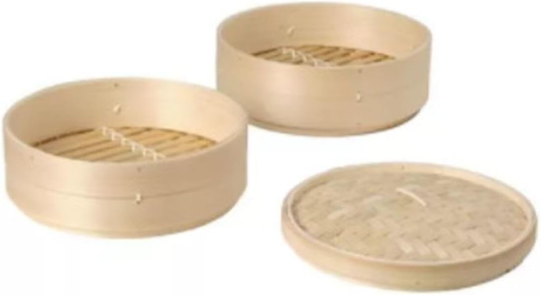 IKEA Klockren Buharda Pişirici, Bambu, 23 cm Çap, 5 lt Hacim