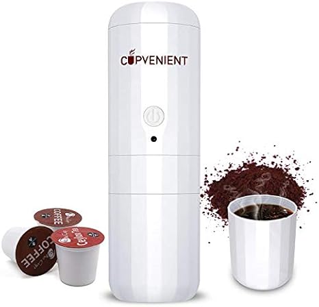 Portable Espresso Maker, Single Serve Coffee Brewer, Compatible with K-Cup Capsule and Ground Portable Coffee Machine, Battery-driven Coffee Tea Brewing