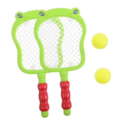 Sosoport 1Set Tennis Racket Set Safe Plastic Rackets with Balls Sports Equipment for Fun Activity for Skill Building and Family Bonding for Ages