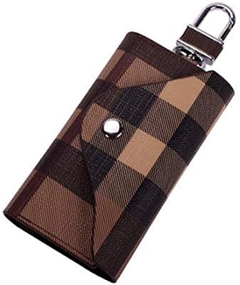 Women Men Leather Car Key Chain Card Holder Money Wallet Pouch Case 6 keys Organizer Bag Case