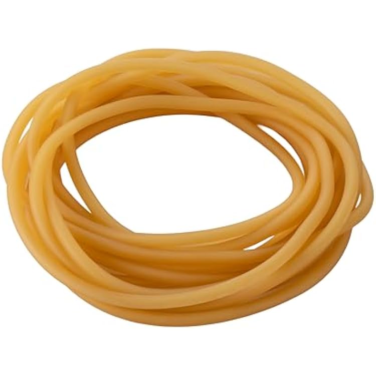 Natural Latex Rubber Tubing Tube ID 18 inch, 14 inch OD, 16.5 ft Length for Slingshot Catapult Sporting Elastic Band Hose Yellow