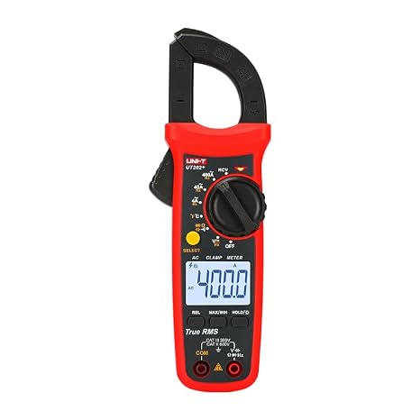 UNI-T UT201+/UT202+/UT203+/UT204+/UT202A+ AC/DC 600A/600V Digital Ammeter Clamp Meter DC AC for Measuring Ammeter Voltmeter Ohm Tester(UT201+)