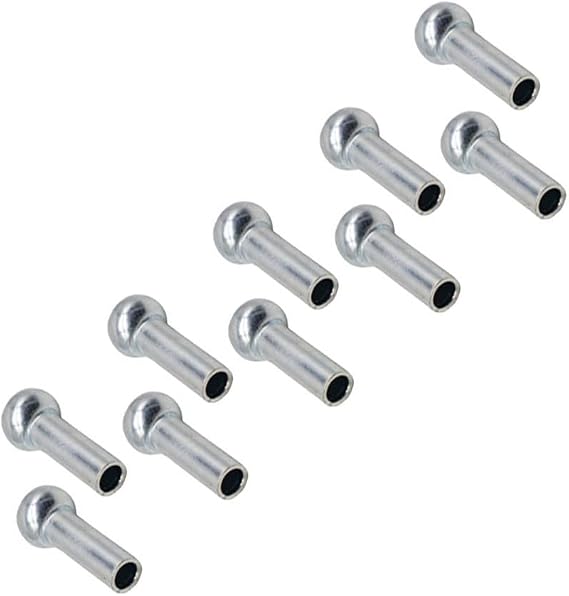Gym Pulley Machine Cable Eye Connector Iron Wire Rope Port Joint Stopper For 5mm 6mm Steel Cable Fitness Gear Silver 10 Pieces(for 6mm Cable)