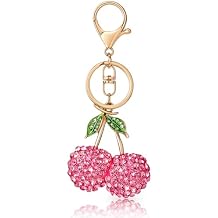 Diamond Hot Pink Cherry Charm,Cherry Keychain,Cherry Bag Charm,Cute Cherry Charm Handbag,Purse,Birthday