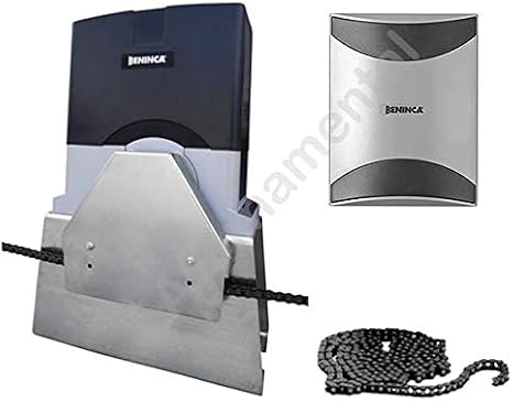 Beninca Gate Opener Bull 624 FC Sliding Chain 30 Ft 1200 Lbs, Motor in Base, Control Panel with Receiver, 20 Ft Chain for Sliding Gates