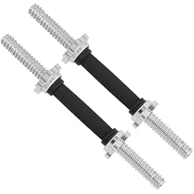 Yes4All Threaded Dumbbell Handles, Adjustable Dumbbell Bar Pair, 14/16/18/24-Inch Sizes, Fits 1" or 1.15" Plates, Non-Slip Grip, Secure Star-Lock Collars