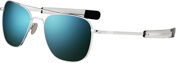 Randolph Eyewear Aviator Sunglasses for Men & Women Non-Polarized & Polarized Lenses 23k Wht Gold UV Protection Sunglasses