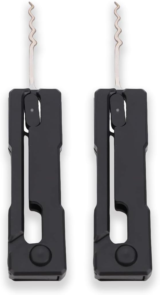 Lock Pick Tool Kit with Quick Deployment System, Stress Relief Toy for Outdoor Practice and Hobbyist Use (2-Piece Set)
