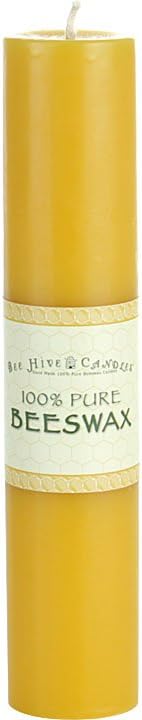 100% Pure Beeswax Pillar Candle (2" x 9")