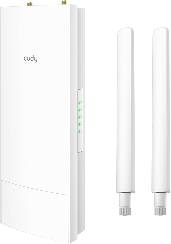 Cudy AC1200 Outdoor Wi-Fi 5 Outdoor Access Point, IP65, AP1200 Outdoor | IP65, Weatherproof AP, WiFi 5, 867+300 Mbps, 558 sq ft, 30+ Clients, Cloud Managed, Passive PoE Powered (Adapter included)