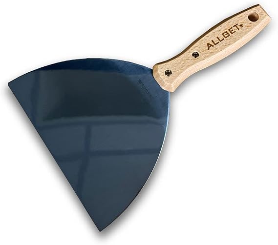 Flexible stainless steel putty knife, taping knife, spackle knife, joint knife, for drywall and scraping. (6", one pack)