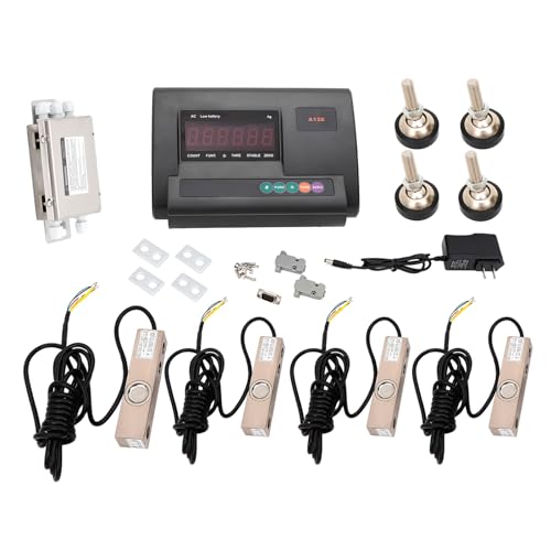 Weight Indicator, 4 x 4409 Load Capacity High Precision Indicator Floor Scale with LED Display, Multifunctional Livestock Scale Kit for Electronic Platform Scales, Floor Scales, Forklift Scales