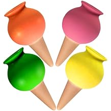 Plant Watering Globes 4Pcs Terracotta Watering Spikes 2-3 Days Self Spikes Automatic Plant Waterer Bulbs Device Drip Irrigation for Indoor Plants Cute Mini Backpacks, Bunny Backp