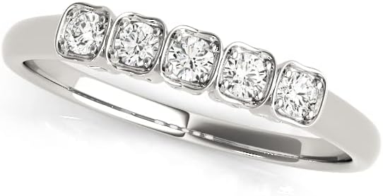 Single Row Prong Set Half Eternity Ring | 0.25ct to 2.00ct D/VVS Lab Diamond | 9K/18K Gold & 950 Platinum | UK Hallmarked | Gift for Women